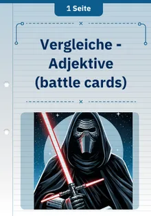 Vergleiche - Adjektive (battle cards)