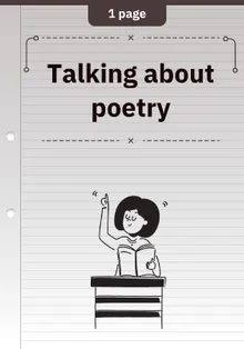 Talking about poetry 