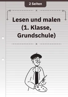 Lesen und malen (1. Klasse, Grundschule)