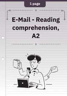 E-Mail - Reading comprehension, A2