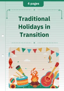 Traditional Holidays in Transition