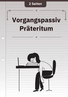 Vorgangspassiv Präteritum