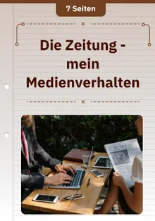 Die Zeitung - mein Medienverhalten