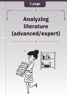 Analyzing literature (advanced/expert)