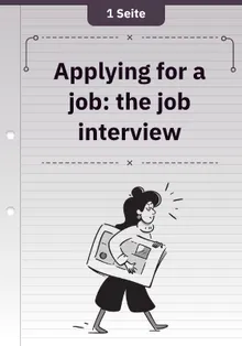 Applying for a job: the job interview
