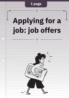 Applying for a job: job offers