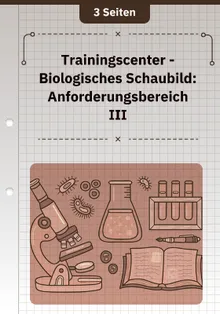 Trainingscenter - Biologisches Schaubild: Anforderungsbereich III