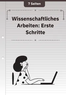 Wissenschaftliches Arbeiten: Erste Schritte