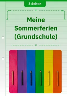 Meine Sommerferien (Grundschule)