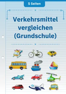 Verkehrsmittel vergleichen (Grundschule)