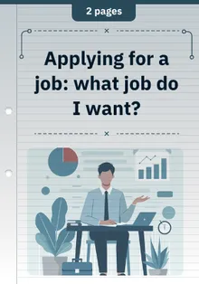 Applying for a job: what job do I want?