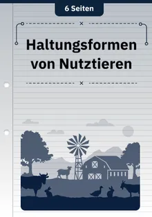 Haltungsformen von Nutztieren 