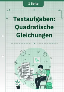 Textaufgaben: Quadratische Gleichungen