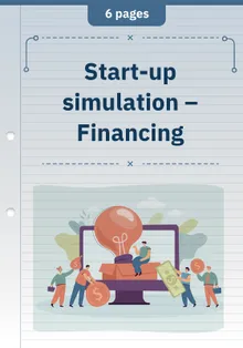 Start-up simulation – Financing