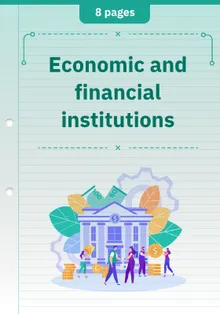 Economic and financial institutions