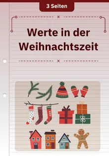 Werte in der Weihnachtszeit