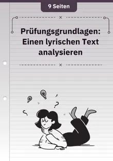 Prüfungsgrundlagen: Einen lyrischen Text analysieren