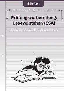 Prüfungsvorbereitung: Leseverstehen (ESA)
