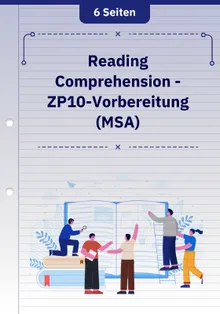 Reading Comprehension - ZP10-Vorbereitung (MSA)