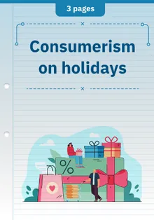 Consumerism on holidays