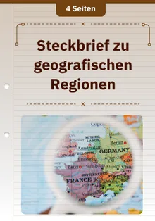 Steckbrief zu geografischen Regionen