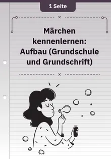 Märchen kennenlernen: Aufbau (Grundschule und Grundschrift)