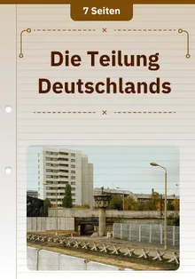 Die Teilung Deutschlands