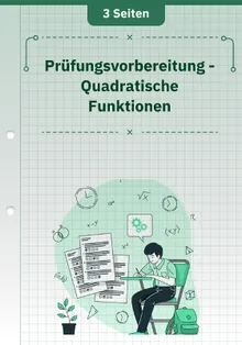 Prüfungsvorbereitung - Quadratische Funktionen 