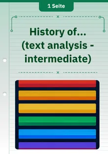History of...(text analysis - intermediate)
