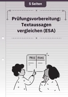 Prüfungsvorbereitung: Textaussagen vergleichen (ESA)
