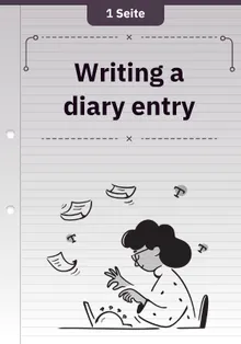 Writing a diary entry