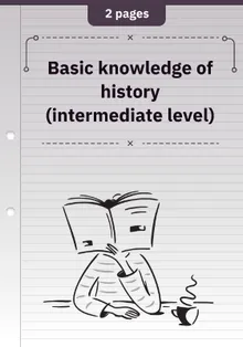 Basic knowledge of history (intermediate level)