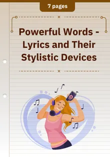 Powerful Words - Lyrics and Their Stylistic Devices