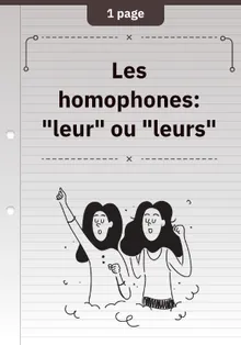 Les homophones: "leur" ou "leurs"