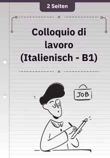 Colloquio di lavoro (Italienisch - B1)