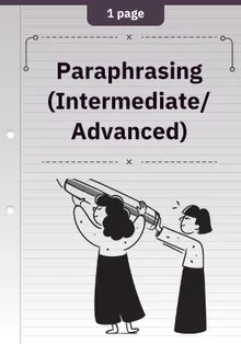 Paraphrasing (Intermediate/Advanced)