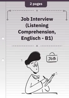 Job Interview (Listening Comprehension, Englisch - B1)