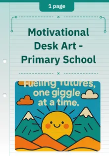 Motivational Desk Art - Primary School