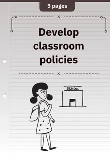 Develop classroom policies