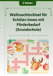 Weihnachtsrätsel für Schüler:innen mit Förderbedarf (Grundschule)