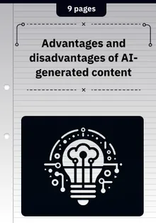 Advantages and disadvantages of AI-generated content