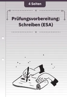 Prüfungsvorbereitung: Schreiben (ESA)