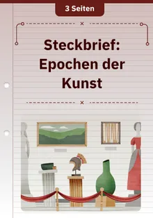 Steckbrief: Epochen der Kunst