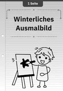 Winterliches Ausmalbild