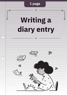 Writing a diary entry