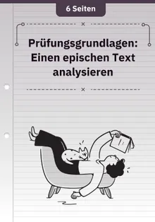 Prüfungsgrundlagen: Einen epischen Text analysieren