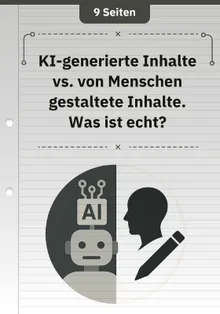 KI-generierte Inhalte vs. von Menschen gestaltete Inhalte. Was ist echt?