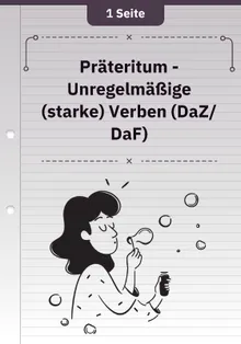 Präteritum - Unregelmäßige (starke) Verben (DaZ/DaF)