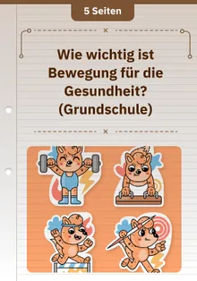 Wie wichtig ist Bewegung für die Gesundheit? (Grundschule)