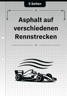 Asphalt auf verschiedenen Rennstrecken